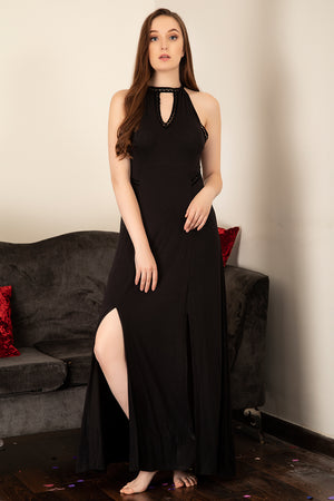 Private Lives Black Designer Nightwear Set - Private Lives