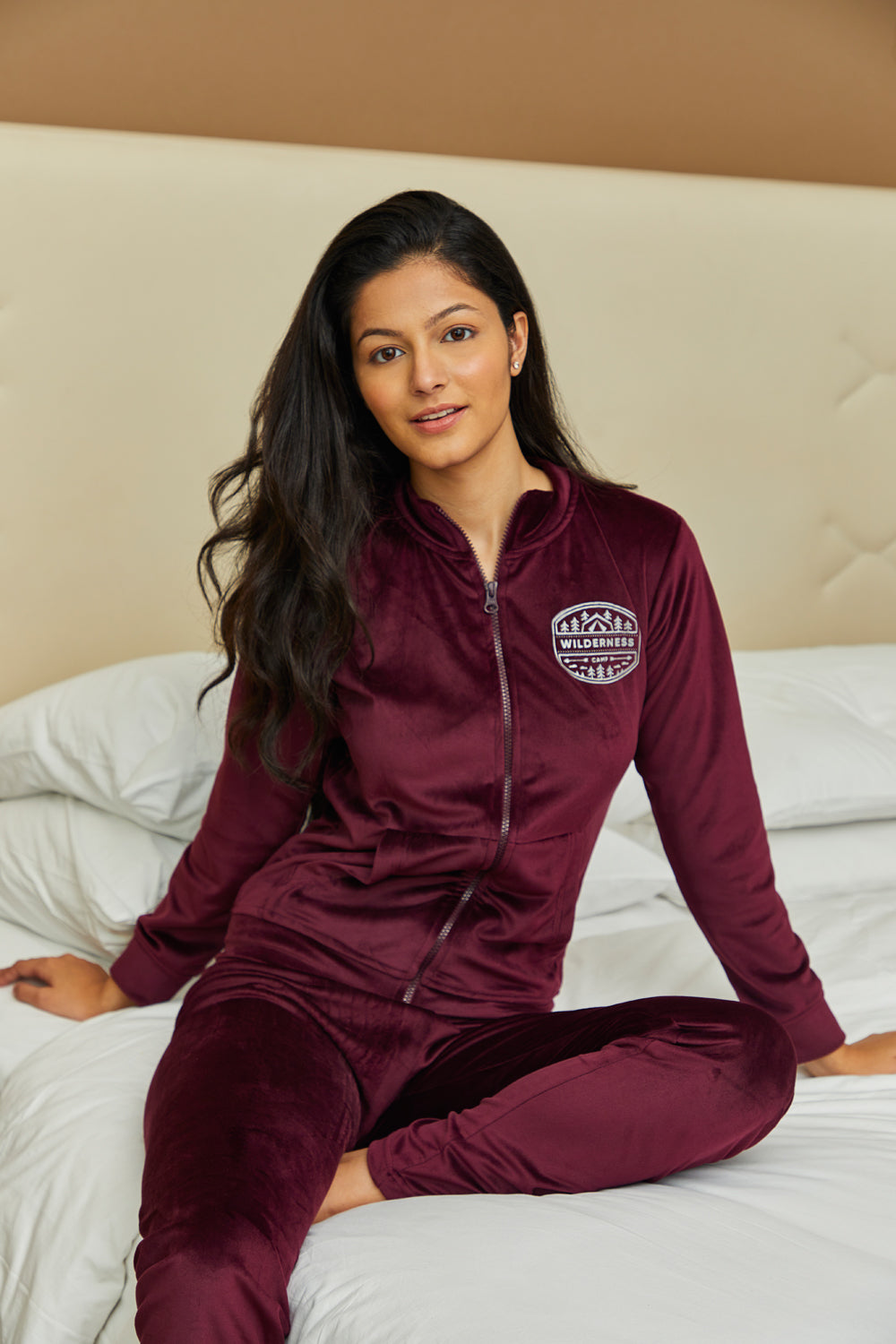 Womens Jogging Velour Warm Up Suits Velvet Fabric Velvet Track