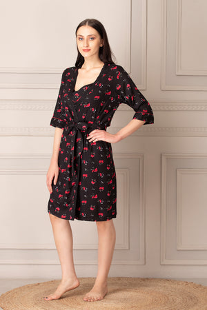 Rayon Short Nighty & Robe Private Lives