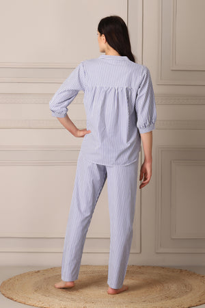 Pure Cotton Button Down Night suit Private Lives