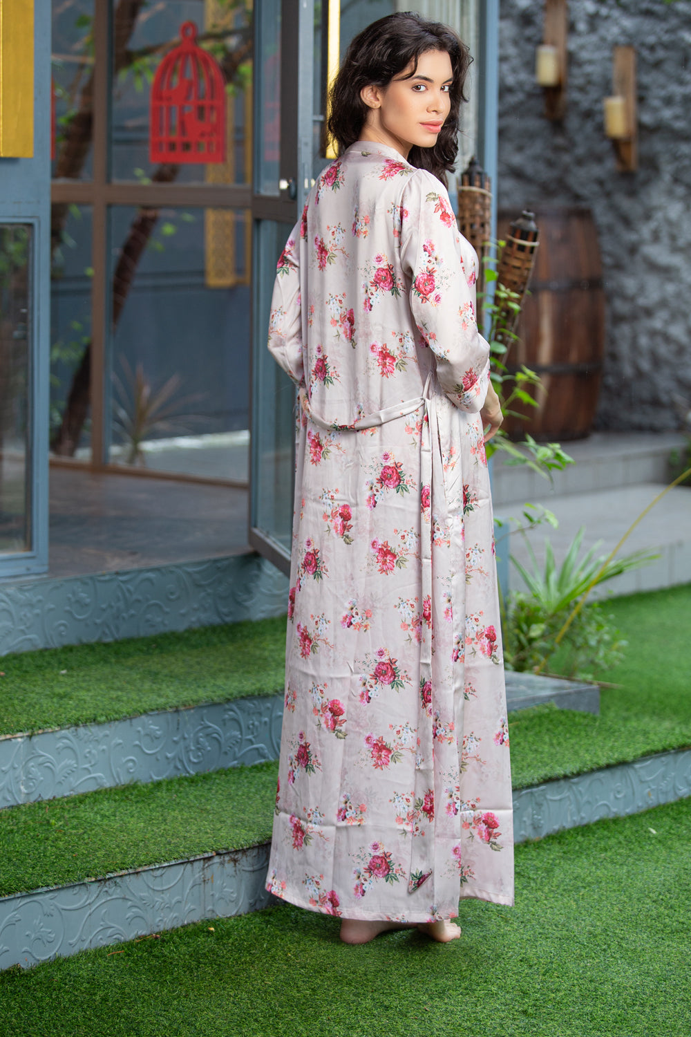 Floral Satin Nightgown set Private Lives