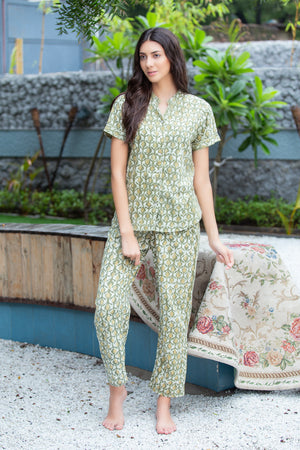 Pure Cotton Button Down Nightsuit Private Lives