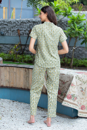 Pure Cotton Button Down Nightsuit Private Lives