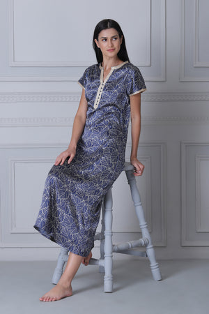 Abstract print satin Nighty Private Lives