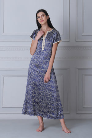 Abstract print satin Nighty Private Lives