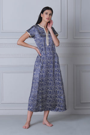 Abstract print satin Nighty Private Lives