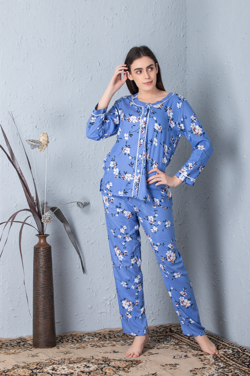 Classic Rayon Button Down Night suit Private Lives