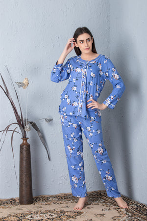 Classic Rayon Button Down Night suit Private Lives