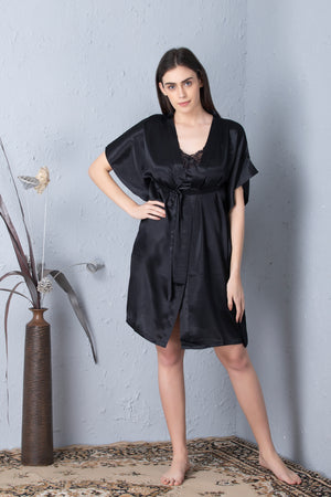 Black Short Nightgown set Private Lives