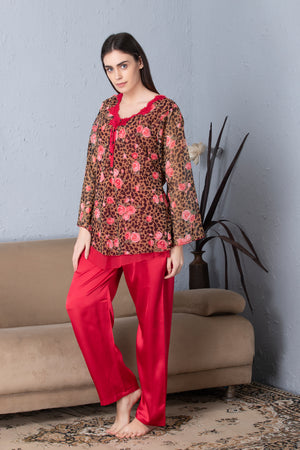 Floral Print Chiffon Night suit Private Lives