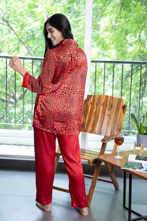 Classic collar Satin Night suit Private Lives