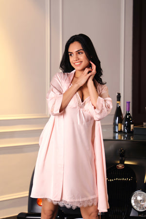 Valerie Blush Pink Nightgown set