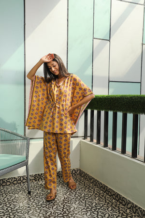 Kaftan Nightsuit in Block print Private Lives