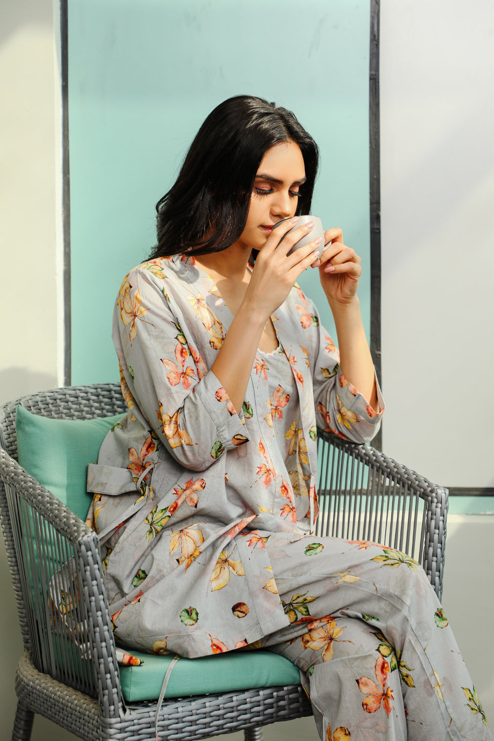 The Josephine cotton Nightsuit set Private Lives