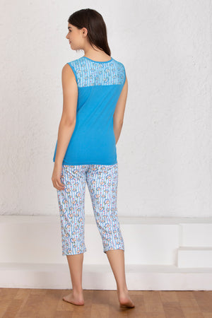 Comfy Hosiery Night suit with Capri Blue Private Lives