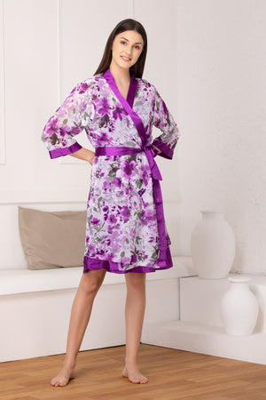 Printed satin Nightgown set Private Lives