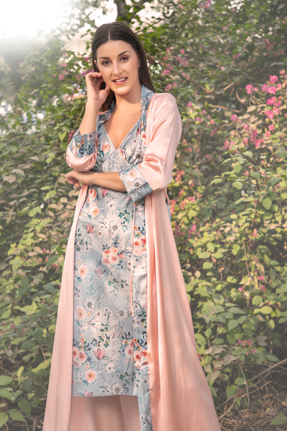Floral print Long Nightgown set Private Lives