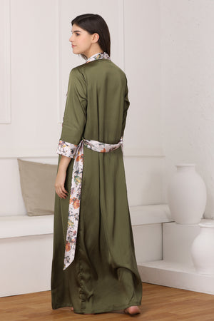 Print satin Nightgown set Private Lives