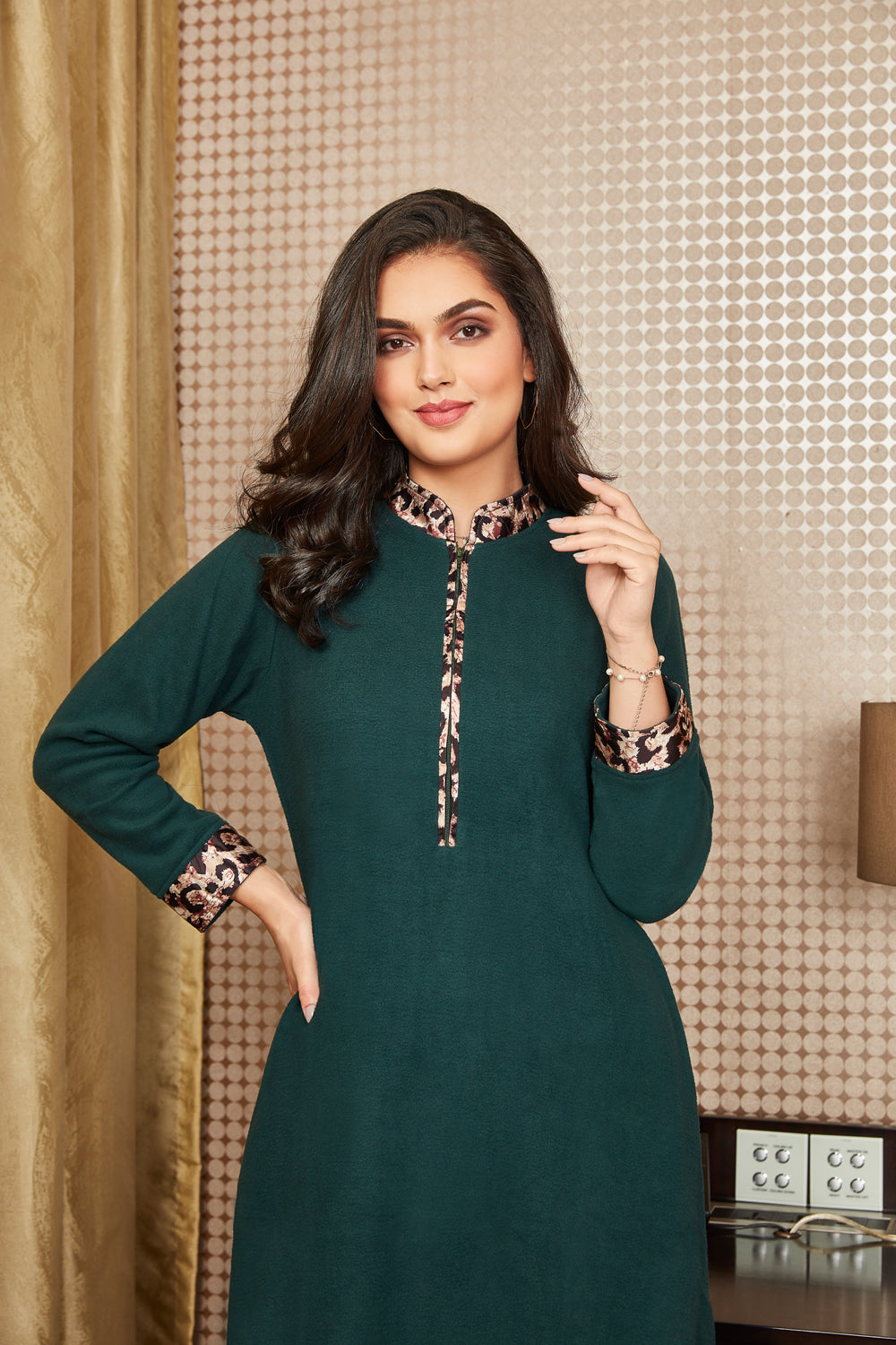 Woollen nighty in supersoft polar Private Lives